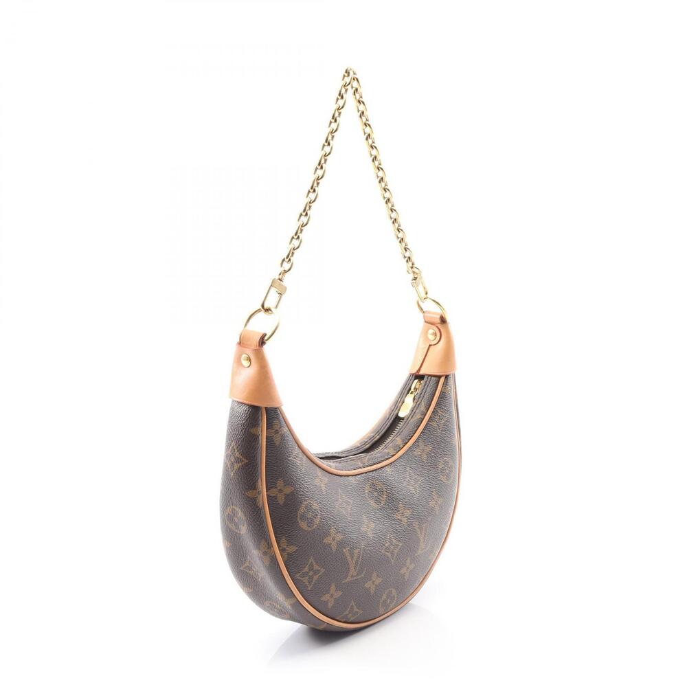 Louis Vuitton Loop Monogram Shoulder Bag Canvas Leather Brown
